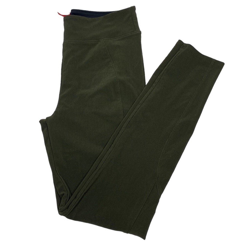 Spanx Micro Rib Knit Control Top Legging in Olive